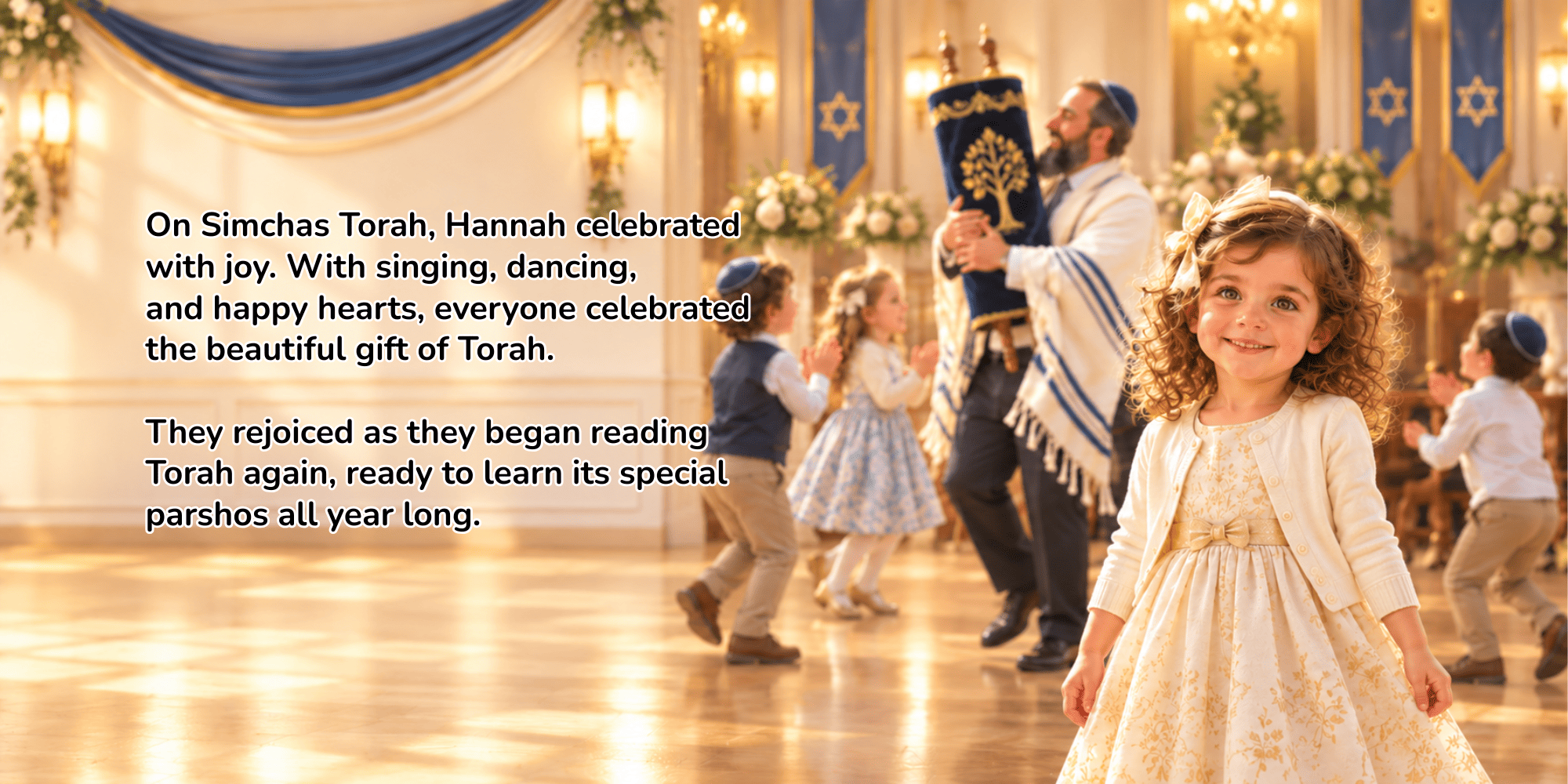 A page from A Year Full of Jewish Holidays shown on a tablet